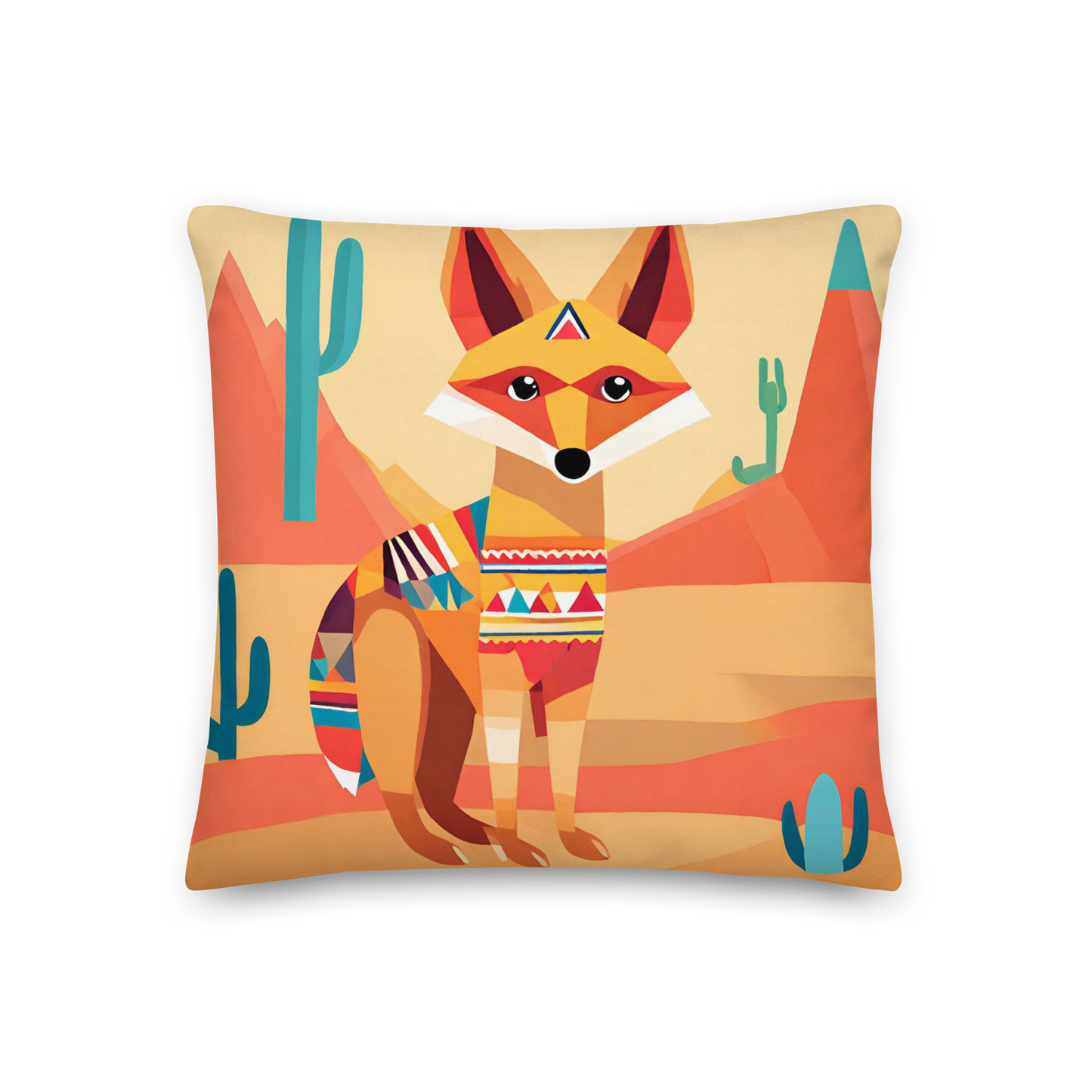 Desert Mosaic Pillow, Third Eye Fox