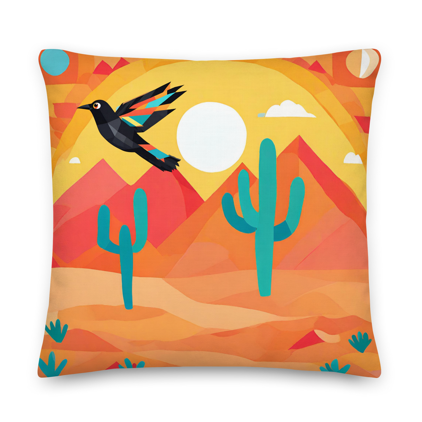 Desert Mosaic Pillow, Third Eye Fox
